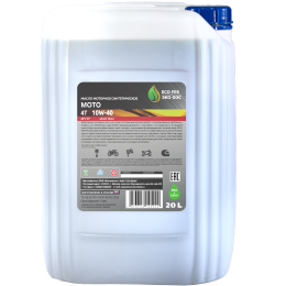 Синтетическое моторное масло для мотоциклов 4Т Moto 10W-40 SN | Канистра 20 л